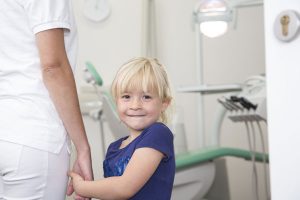 young child in dental office